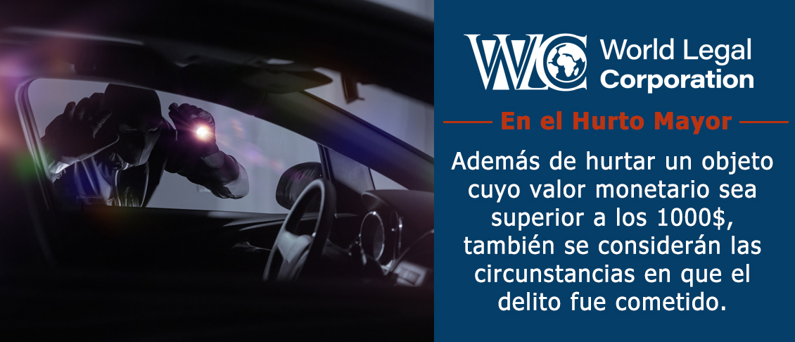 cuando el valor de la propiedad sustrada es mayor al lmite impuesto por cada estado para ser una ofensa grave y es considerado delito mayor