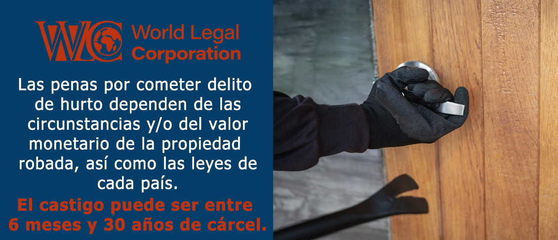 Las penas por hurto pueden variar dependiendo de las circunstancias que puedan agravar el delito. Pero en general varan entre los 6 meses y los 25 aos de crcel.