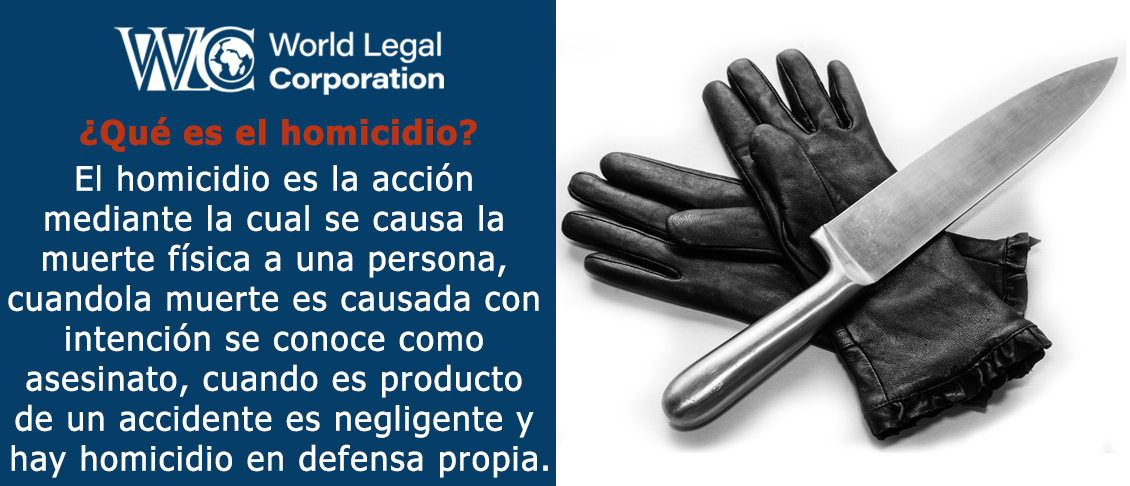 El homicidio es la accin mediante la cual se causa la muerte fsica a una persona.